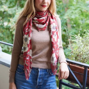 Alma - Foulard Capucine Rouge