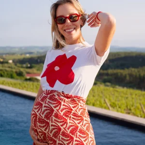 Carlota - Jupe Femme Enceinte Comporta Rouge