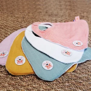 Bavoir en Coton Bio - 23,5 x 28 cm