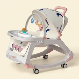 Balancelle bébé évolutif 5 en 1 rose