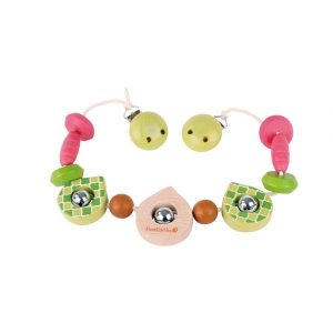 Chaine de poussette en bois à clipser feuille - à partir de la naissance