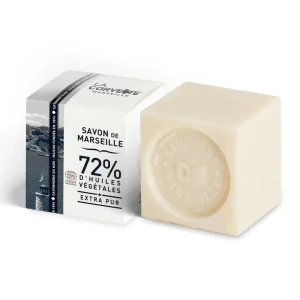 Cube de savon de Marseille EXTRA PUR – 100g – En boite – COSMOS NATURAL – dès la naissance