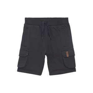 Bermuda en french terry gris foncé à poches cargo D30U25