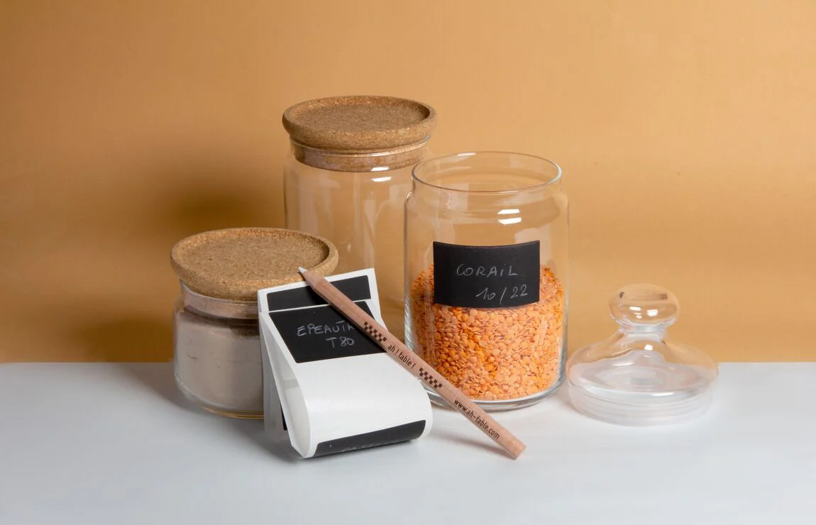 Étiquettes ardoises autocollantes réutilisables pour bocaux x10 – dès 8 ans – Image 2