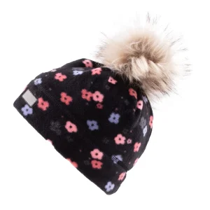 tuque polar noire & fleurs F20TUP500