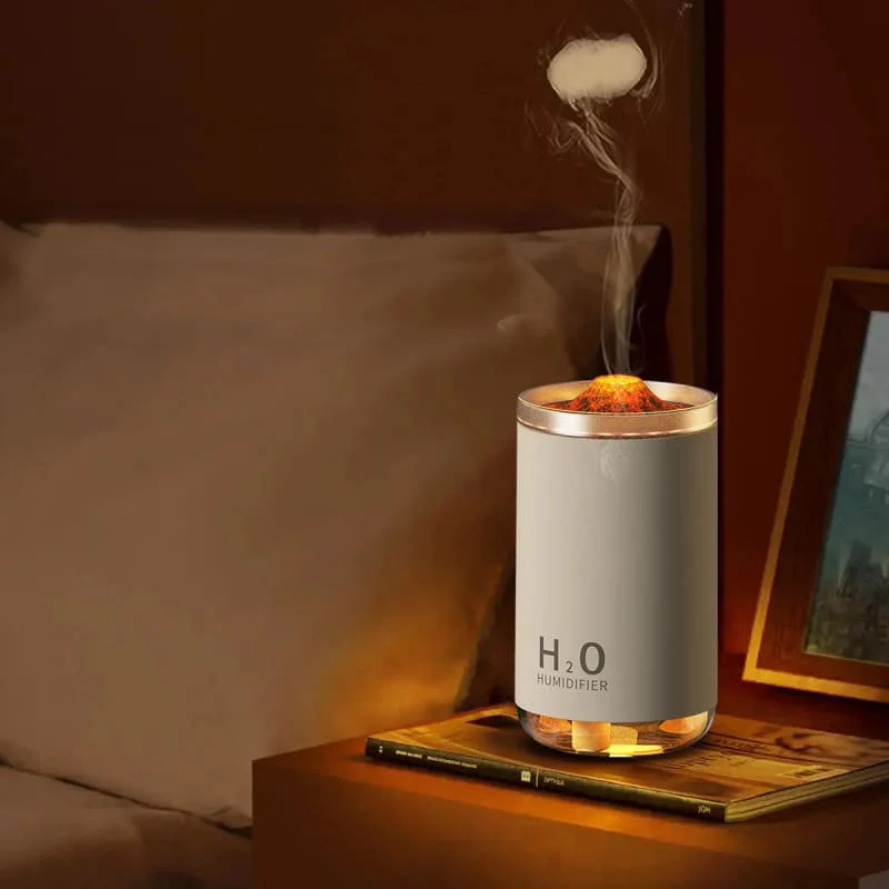 Humidificateur d'air 2en1 veilleuse chaude volcanique - RAKI – Image 2