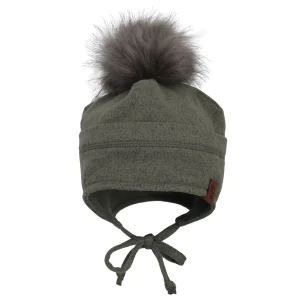 Tuque mi-saison avec pompon amovible Kaki Calikids S2202
